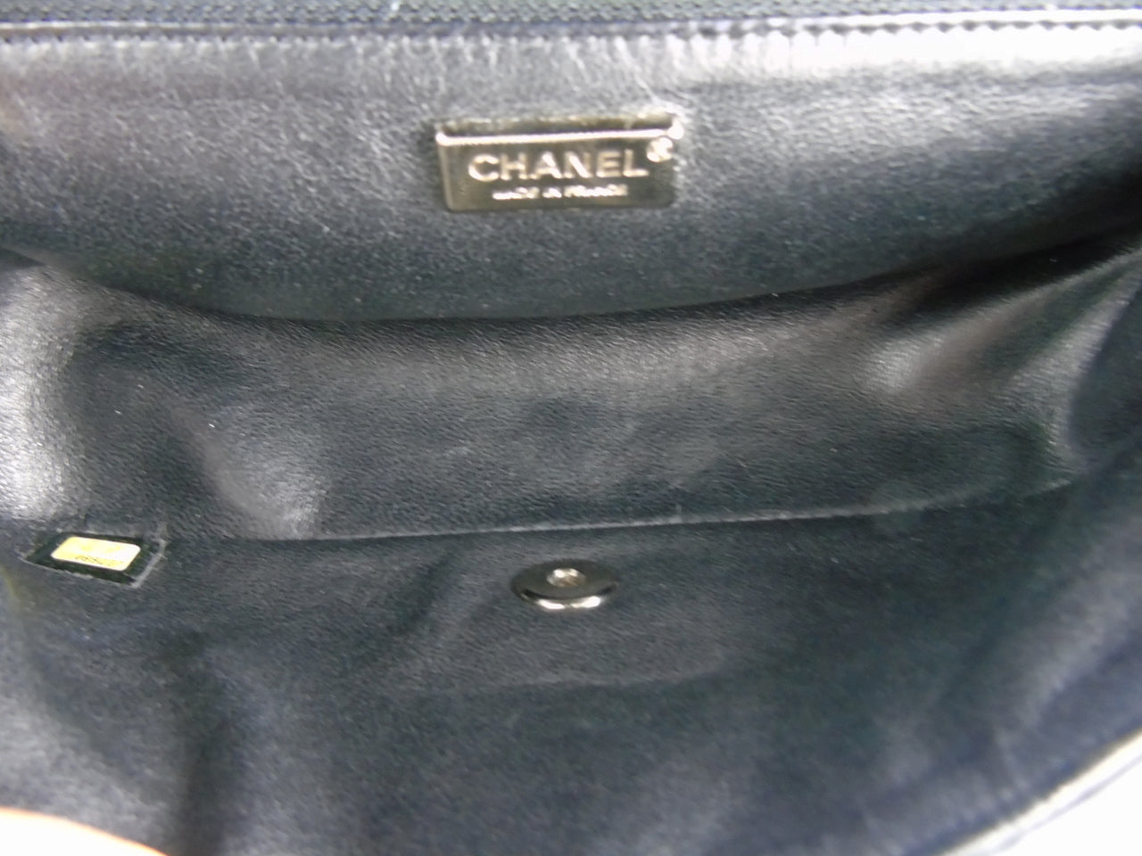 CHANEL black python exotic leather classic mini rectangular flap bag