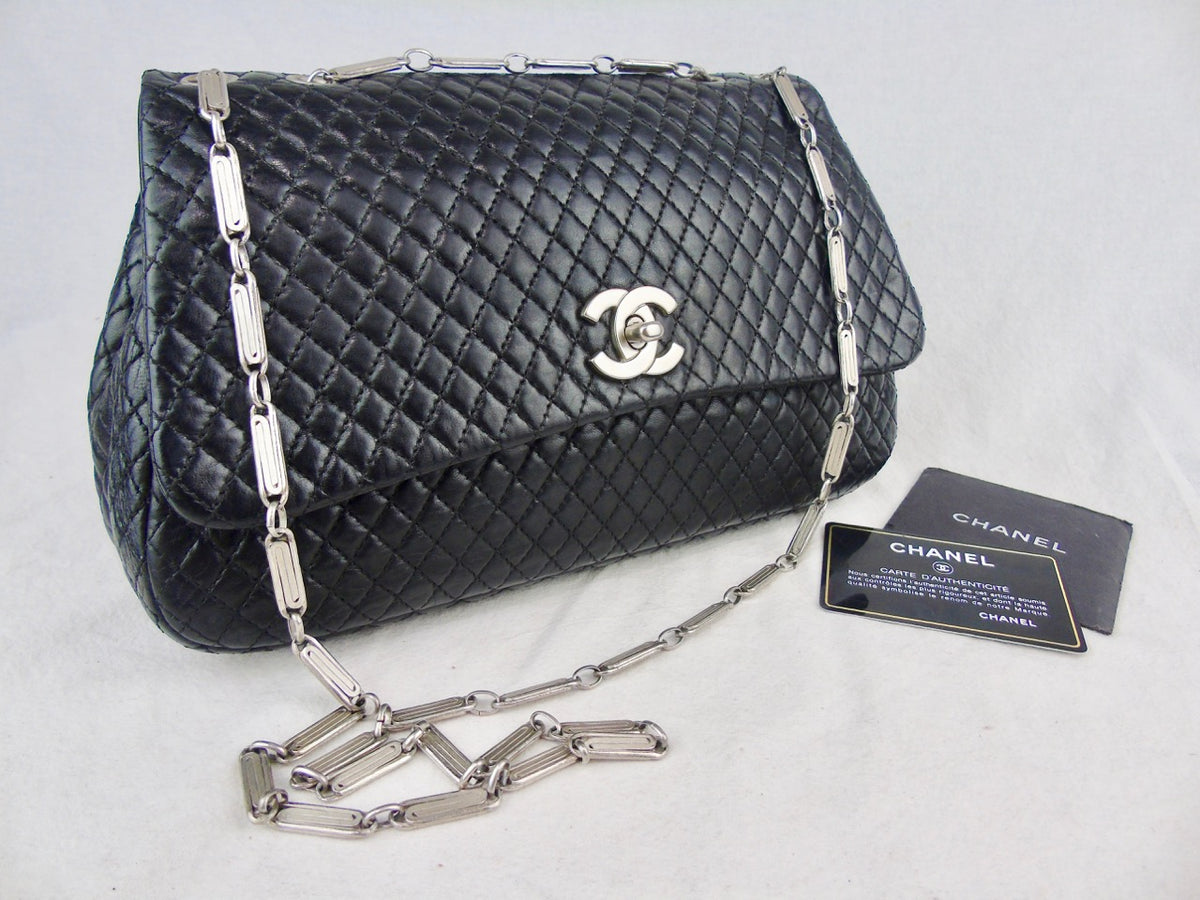 Chanel Classic Mini Square Flap Bag Blue Lambskin leather champagne  hardware ghw