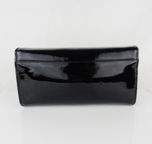 CHRISTIAN LOUBOUTIN Black Patent Leather Riviera Clutch