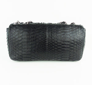 Chanel Black Python Exotic Leather Classic Mini Rectangular Flap Bag