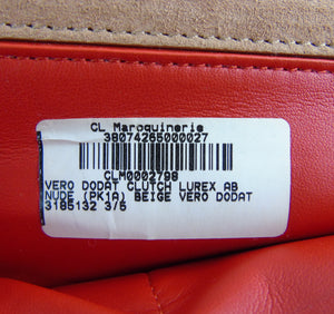 Christian LOUBOUTIN vero dodat clutch nude glitter