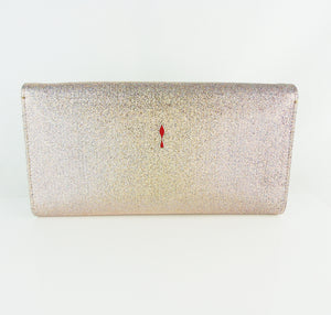 Christian LOUBOUTIN vero dodat clutch nude glitter