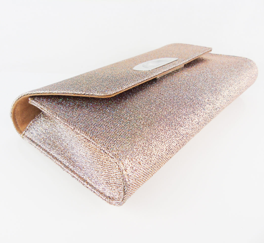 Christian LOUBOUTIN vero dodat clutch nude glitter