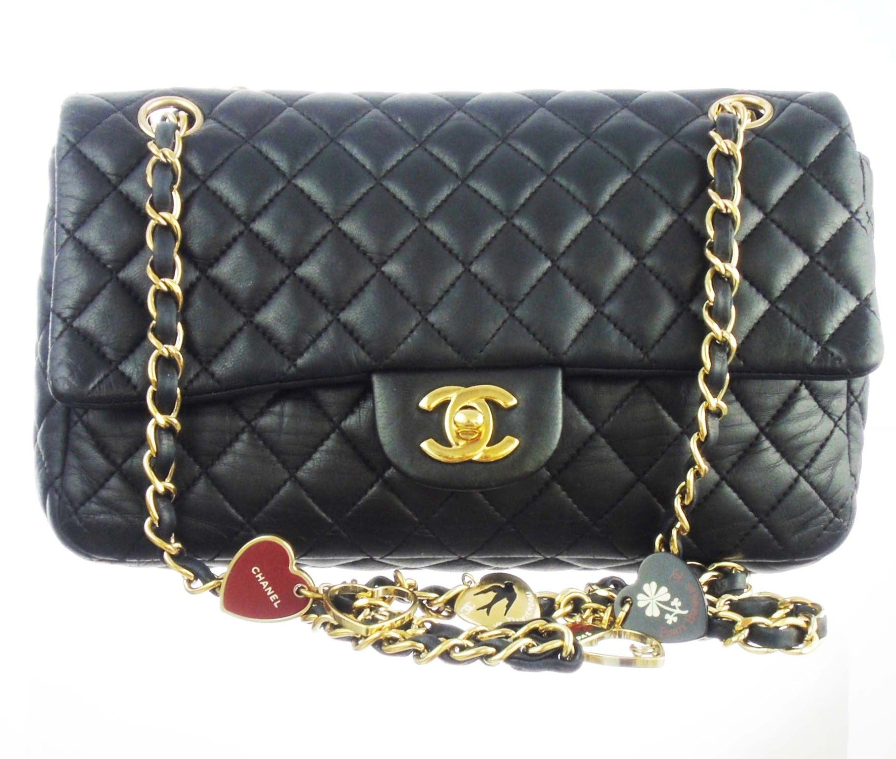 Timeless Limited Edition Chanel Valentine classic medium flap bag Black  Leather ref.183344 - Joli Closet