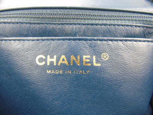 CHANEL slate blue lambskin classic mini square flap bag ghw