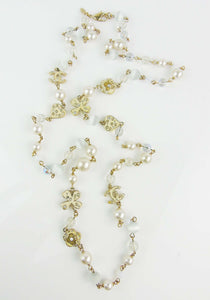 Chanel long pearl charms necklace 2007 