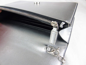 YSL Saint Laurent silver Kate Crossbody Bag Loubi Lou Coco