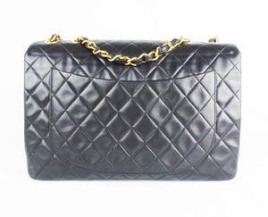 CHANEL Classic  'Jumbo XL' (Maxi) 2.55 Flap bag Black Leather - vintage