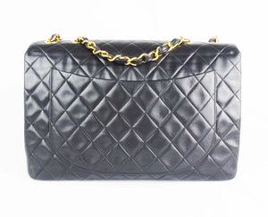 chanel black leather