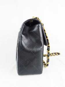 CHANEL Classic 'Jumbo XL' (Maxi) 2.55 Flap bag Black Leather - vintage –  Loubi, Lou & Coco