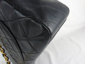 CHANEL Classic  'Jumbo XL' (Maxi) 2.55 Flap bag Black Leather - vintage