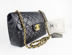 Chanel vintage jumbo XL maxi black