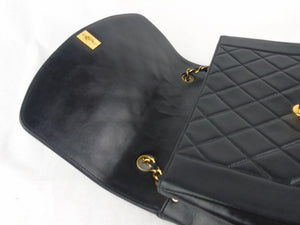 Chanel 'Diana' 25 Black Classic Flap Bag GHW - Vintage
