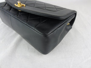 CHANEL 'Diana' 25 black classic flap bag ghw - vintage – Loubi