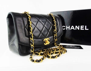 Chanel Diana 22 Black vintage flap crossbody