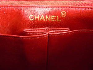 CHANEL red mini square lambskin flap bag ghw - vintage – Loubi, Lou & Coco