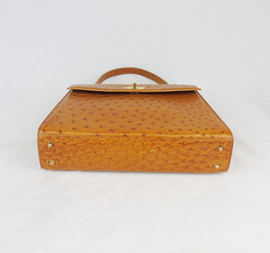 LOUIS VUITTON 'Malsherbes' Limited Edition handbag in tan ostrich leather
