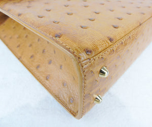 Louis Vuitton 'Malsherbes' Limited Edition Handbag in Tan Ostrich Leather