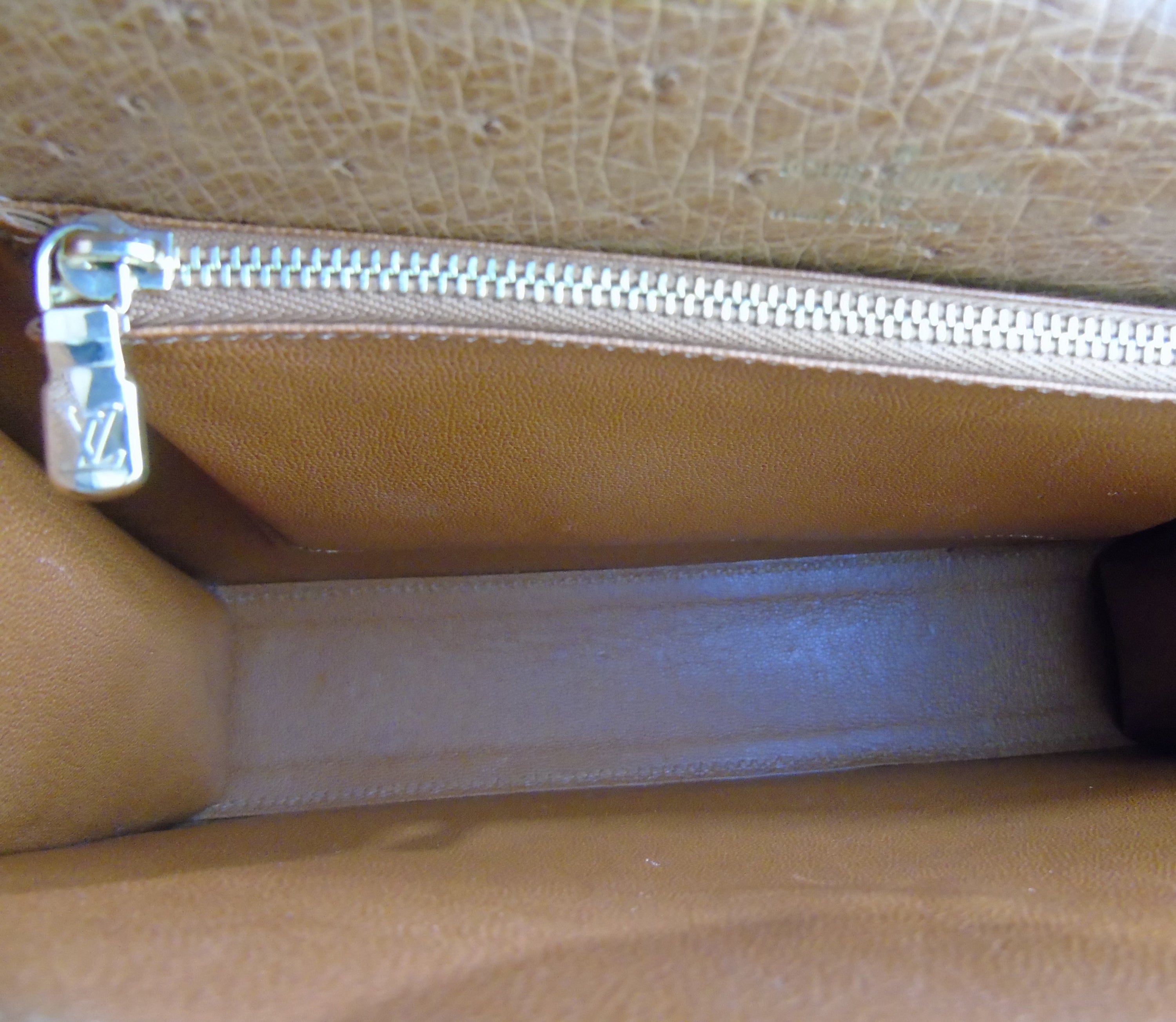 LOUIS VUITTON 'Malsherbes' Limited Edition handbag in tan ostrich leather