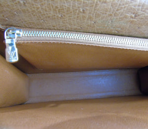 LOUIS VUITTON 'Malsherbes' Limited Edition handbag in tan ostrich leather