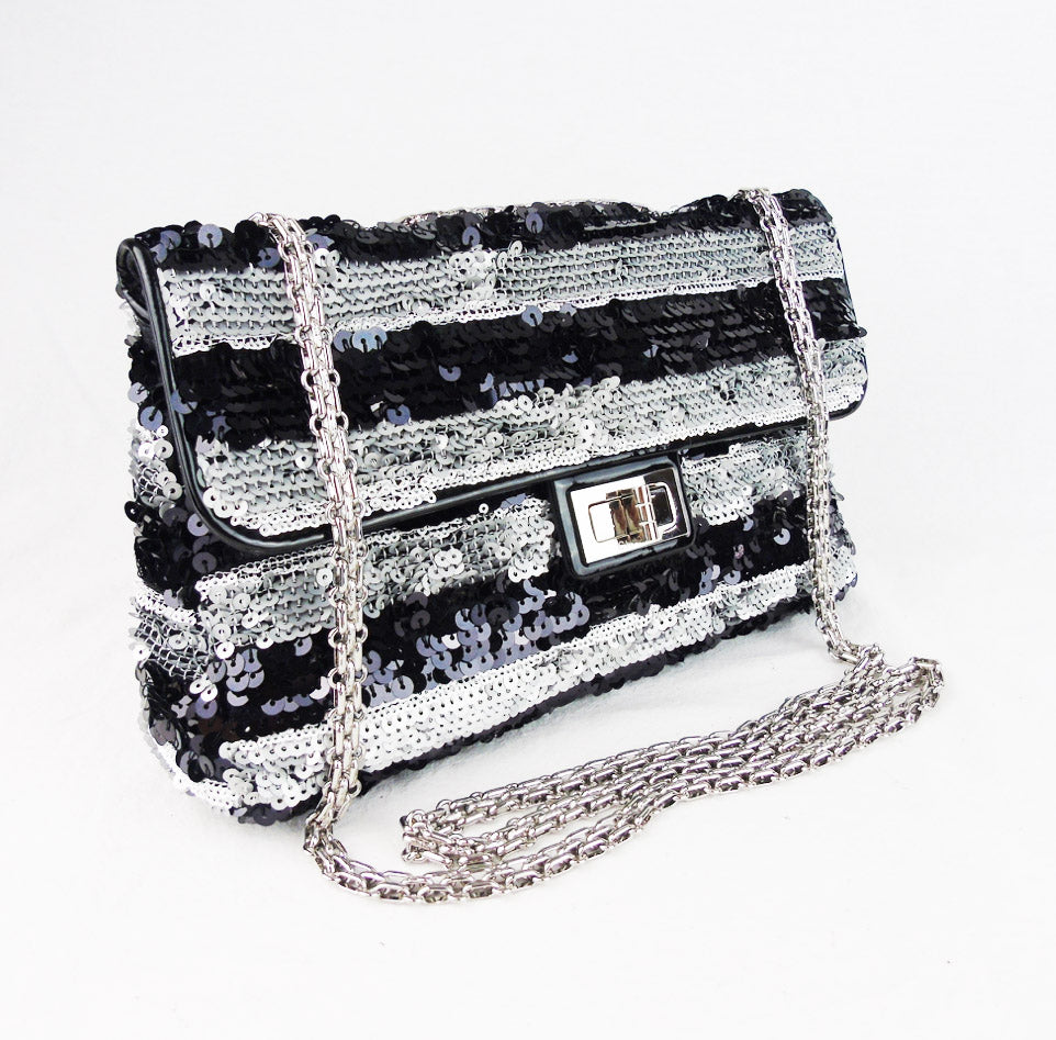 Chanel Silver Sequin Medium Flap Bag – Savonches